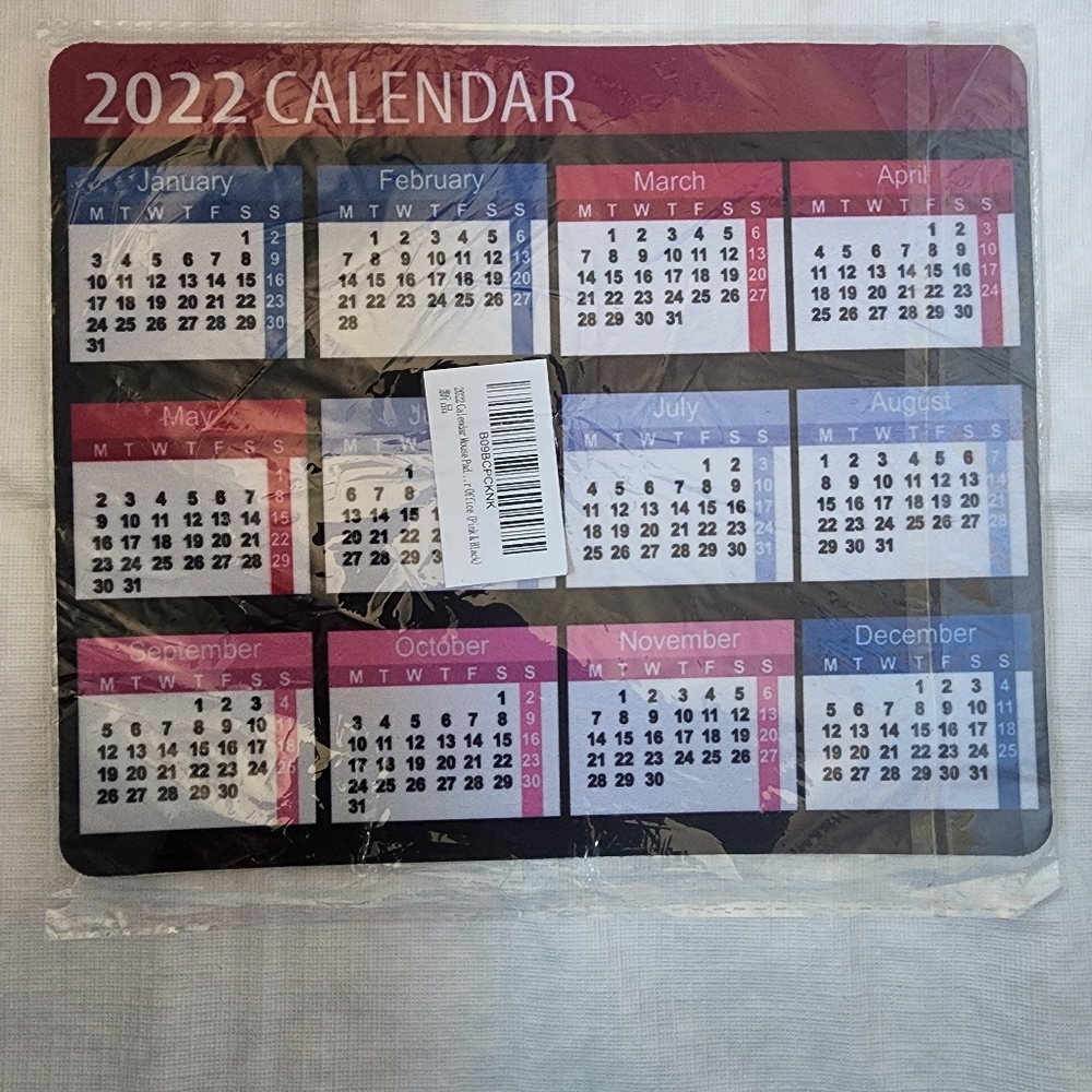 FREE with ANY PURCHASE - Mouse Pad - Calendar